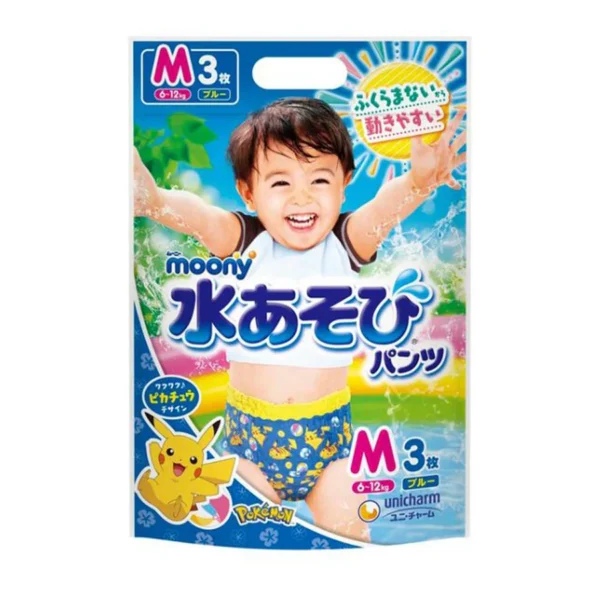 MOONY japoniškos maudymosi sauskelnės-kelnaitės berniukams M 6-12 kg, 3 vnt.